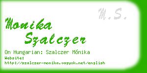 monika szalczer business card